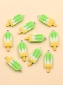10 cái / bộ Mặt dây chuyền tự làm Popsicle - màu xanh lá - Xem 1
