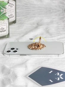PC Thiết kế đầu sư tử Hợp kim nhôm Giá đỡ điện thoại - Vàng - Xem 3