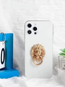 PC Thiết kế đầu sư tử Hợp kim nhôm Giá đỡ điện thoại - Vàng - Xem 1