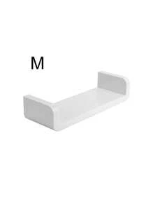 Wall-Mounted Shampoo Bath Shower Rack Seasoning Debris Rack Self-Adhesive White Storage Shelf Bathroom Kitchen Organizer - White - View 2