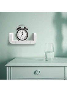 Wall-Mounted Shampoo Bath Shower Rack Seasoning Debris Rack Self-Adhesive White Storage Shelf Bathroom Kitchen Organizer - White - View 9