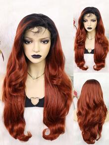 13*1 T-Part Lace Long Body Wave Synthetic Wig - Multicolor - View 6
