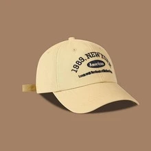 字母刺繡棒球帽 - 卡其色 - 查看 2