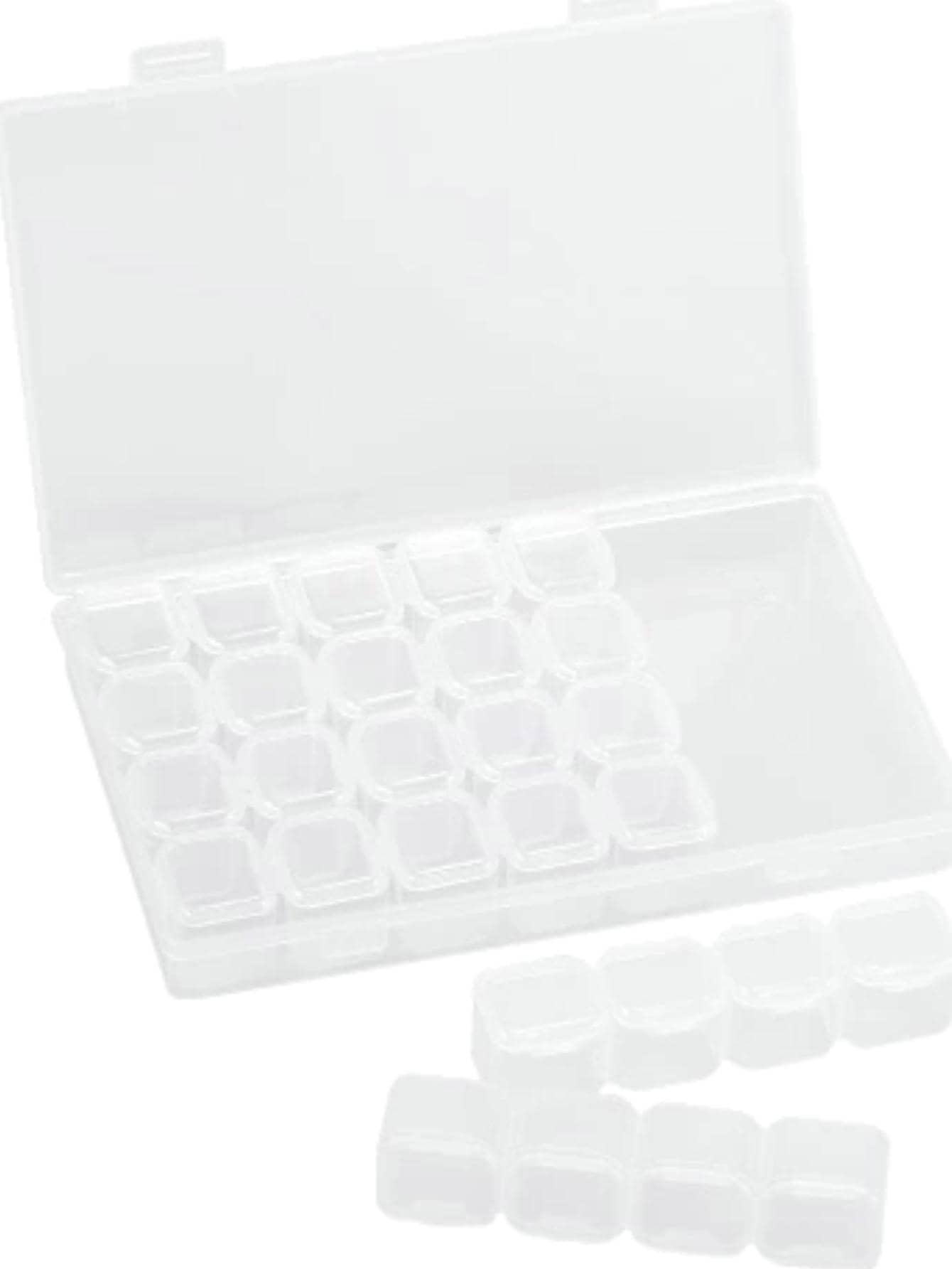 1個 ネイルアート ラインストーン & パール 収納ボックス - クリア - 見る 7