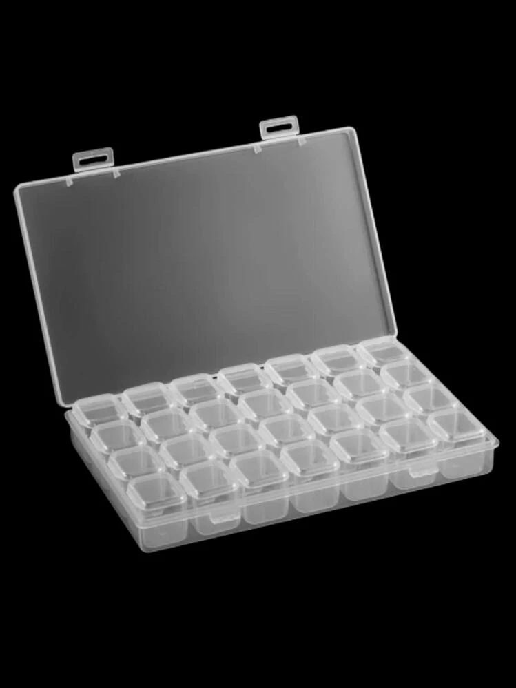 1個 ネイルアート ラインストーン & パール 収納ボックス - クリア - 見る 1