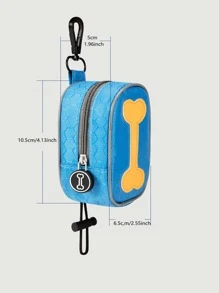 1 pieza hueso diseño Bolsa de heces de mascota Bolsa de almacenaje para exterior - Azul - Ver 4