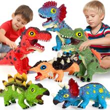 1入組橡膠指尖玩具，有趣恐龍設計兒童減壓玩具