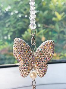 水鑽蝴蝶設計汽車掛飾 - 彩色 - 查看 4