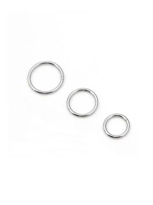 2入組/套不銹鋼唇環 - 銀色 - 查看 2