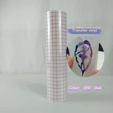 1sheet A4 size 30 X 21 CM/12 X 8.2 Inch Holographic Rainbow Gradient Indoor Self Adhesive Vinyl - Red - View 1
