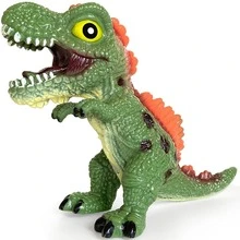 1入組橡膠指尖玩具，有趣恐龍設計兒童減壓玩具