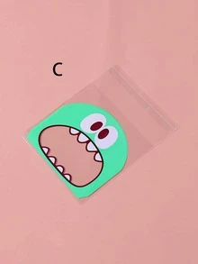 100 piezas Bolsa de embalaje con estampado de dibujos animados - Multicolor - Ver 9