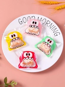 100 piezas Bolsa de embalaje con estampado de dibujos animados - Multicolor - Ver 3