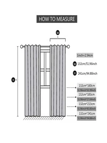 2入組樹葉圖案窗簾，復古滌綸濾光隱私透明窗簾適用於客廳和臥室 - 彩色 - 查看 5
