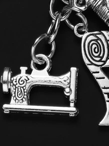 Street 1 Men's Personalized Alloy Tailor Keychain Scissors, Mending Needlework Accessories Keychain As A Gift For Father Car Accessories Bag Charm School Cute Goth Y2k Bag Accessories Lanyards With Id Holder Car Accessories Bag Charms