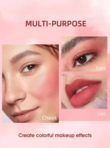 HERORANGE 液體腮紅,1入組持久奶油液體腮紅防水不易脫妝腮紅提亮膏狀腮紅彩妝 - 橘色 - 查看 4