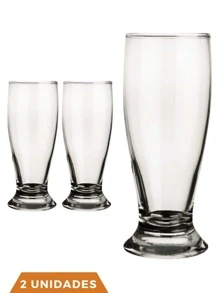 Set Of 2 Transparent Glass Glasses Munich 200ml Chopp Bar Nadir - 無色 - 查看 1