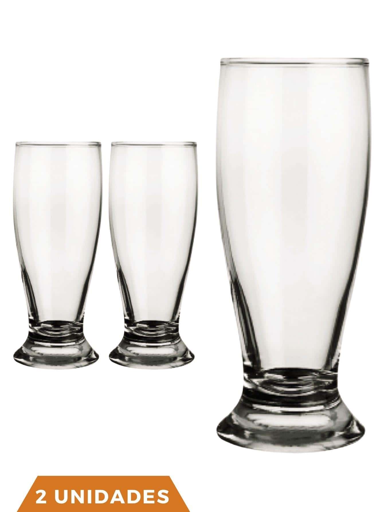 Set Of 2 Transparent Glass Glasses Munich 200ml Chopp Bar Nadir - 無色 - 查看 1