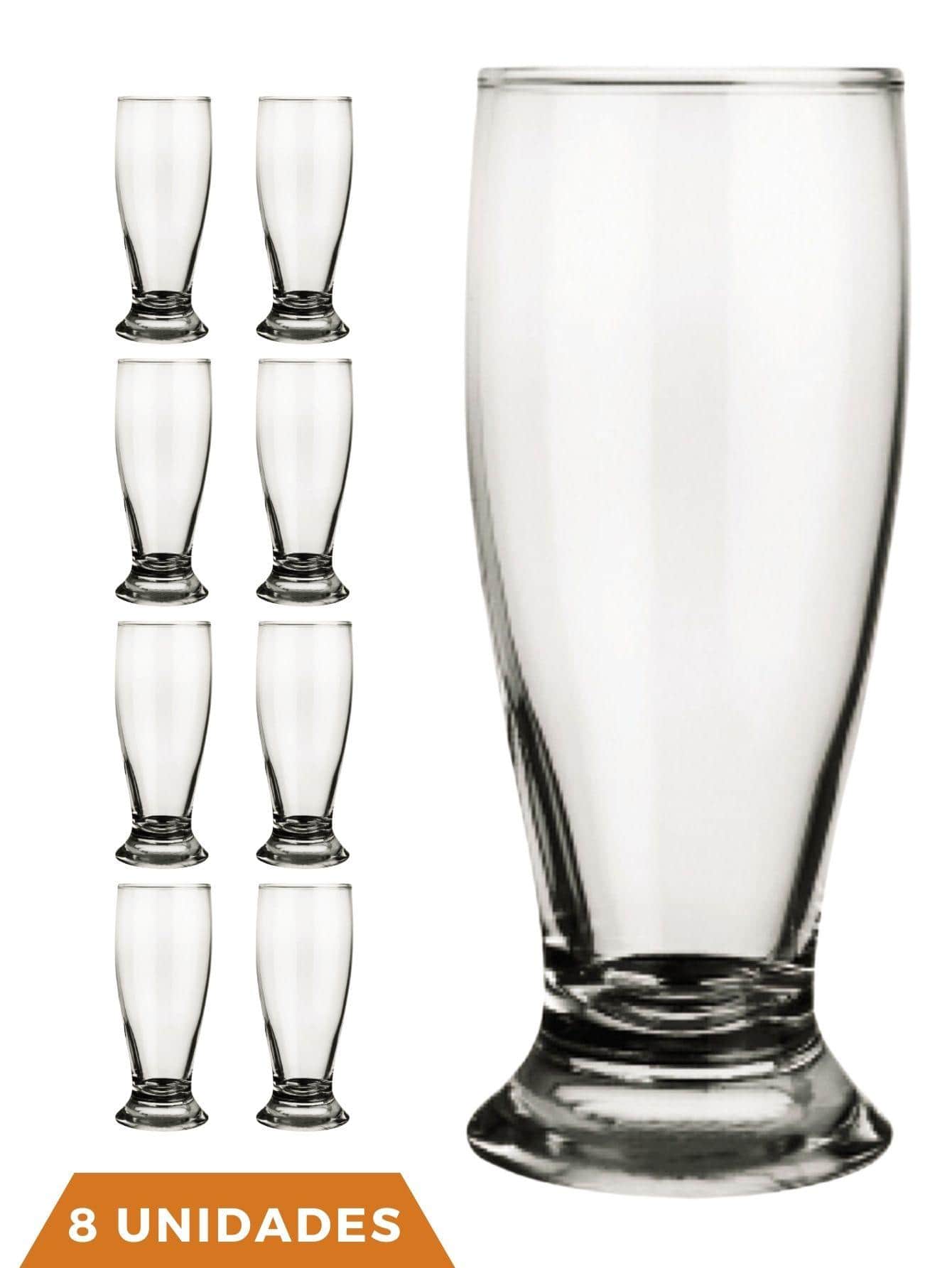 Set Of 8 Transparent Glass Glasses Munich 200ml Chopp Bar Nadir - 無色 - 查看 1