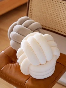 1只打結狀乳白色裝飾枕頭,適用於家居、臥室裝飾 - 米色 - 查看 7