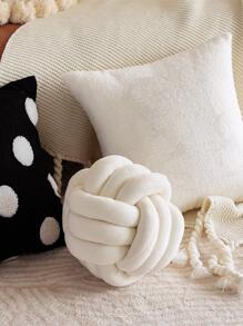 1只打結狀乳白色裝飾枕頭,適用於家居、臥室裝飾 - 米色 - 查看 8
