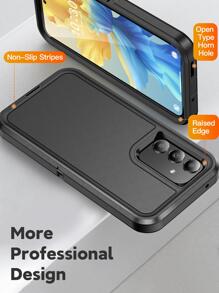 二合一 360 度保护手机壳 适用于 15/15Pro/15Plus/15Promax 防水防震防摔防刮 - 黑色 - 查看 6