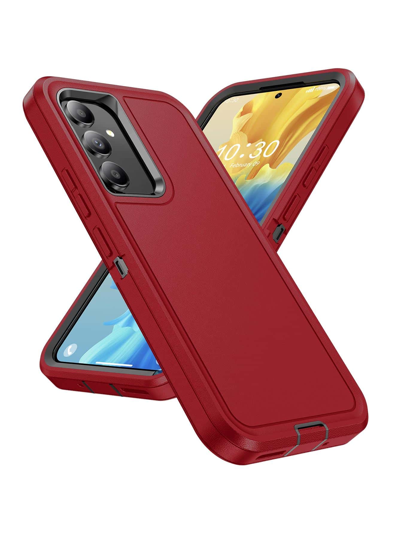 Compatible With iPhone15/15Plus/15Pro/15Promax 13 Promax Case, Heavy Duty Drop Protection, Full Body Rugged Shockproof Dust Proof 3- Layer Tough Protective Phone Cover - Redwood - View 1
