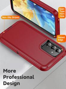 Compatible With iPhone15/15Plus/15Pro/15Promax 13 Promax Case, Heavy Duty Drop Protection, Full Body Rugged Shockproof Dust Proof 3- Layer Tough Protective Phone Cover - Redwood - View 7