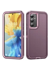 二合一 360 度保护手机壳 适用于 iPhone15/15Plus/15Pro/15Promax 防水防震防摔防刮 - 紫色 - 查看 2