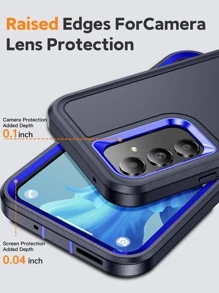 适用于男士 手机壳 二合一 360 度保护手机壳 防水防震防摔防刮 - 藍色 - 查看 5