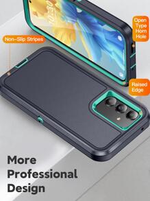 2 合 1 360 度保護手機殼，相容於 iPhone15/15Plus/15Pro/15Promax - 薄荷藍 - 查看 7