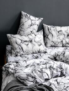 3 Cái/bộ Bộ Vỏ Chăn Ga Gối Họa Tiết Đá Cẩm Thạch (1 Vỏ Chăn & 2 Vỏ Gối) Bộ Chăn Ga Gối Polyester Hiện Đại Cho Gia Đình, Tất Cả Các Mùa - Nhiều màu - Xem 2