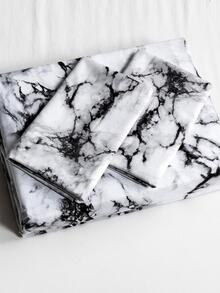 3 Cái/bộ Bộ Vỏ Chăn Ga Gối Họa Tiết Đá Cẩm Thạch (1 Vỏ Chăn & 2 Vỏ Gối) Bộ Chăn Ga Gối Polyester Hiện Đại Cho Gia Đình, Tất Cả Các Mùa - Nhiều màu - Xem 5