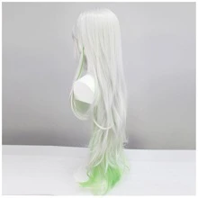 1入組中性長款時尚服飾編織假髮適合派對 - 綠色 - 查看 3