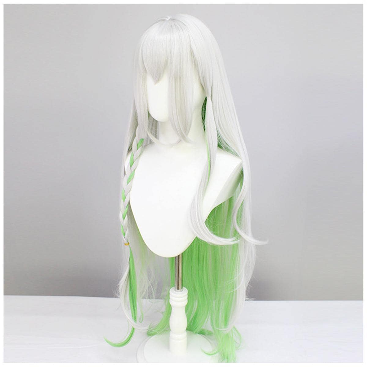 1入組中性長款時尚服飾編織假髮適合派對 - 綠色 - 查看 1