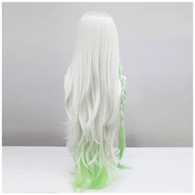 1入組中性長款時尚服飾編織假髮適合派對 - 綠色 - 查看 5