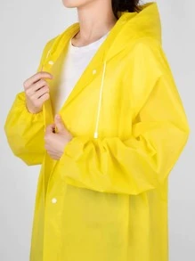 Thickened Disposable Raincoat For Outdoor Travel - Yellow - View 1