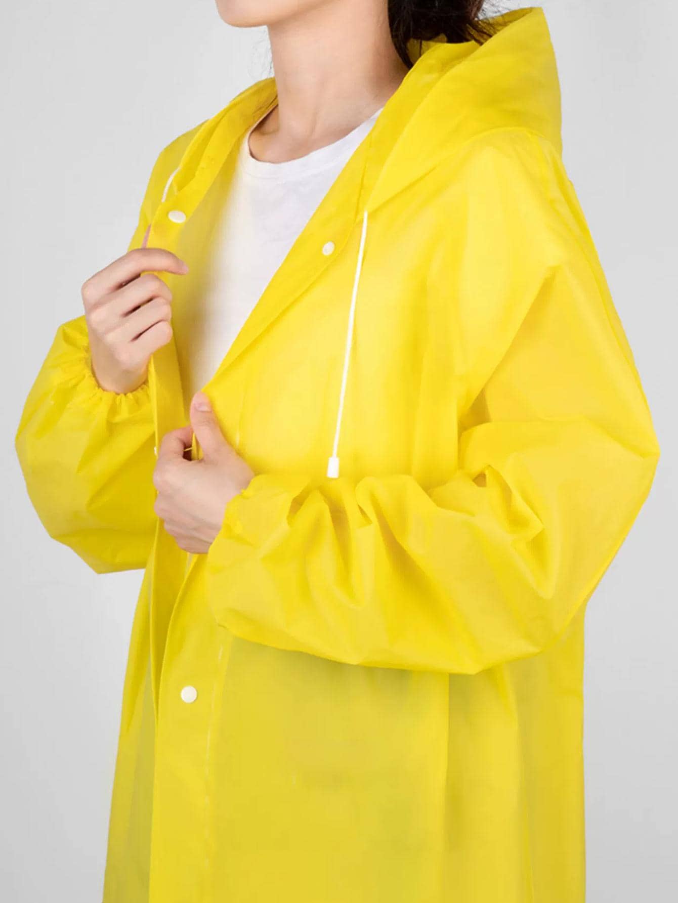 Thickened Disposable Raincoat For Outdoor Travel - Yellow - View 1