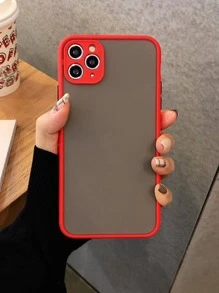 Carcasa de marco de contraste compatible con iPhone 11, iPhone 13, iPhone 14 Pro Max - Rojo - Ver 3