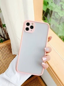 Contrast Frame Case Compatible With iPhone - Baby Pink - View 6