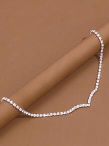 1pc Glamorous Rhinestone Decor For Women For Party