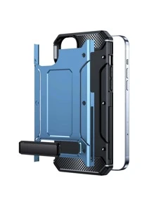 Estuche minimalista para teléfono anticaída con soporte - Celeste - Ver 9