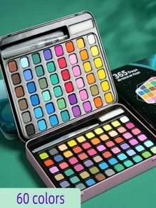 1 caja de pastilla de acuarela lavable de color rosa, pintura de acuarela sólida multiusos simple para regreso a clases