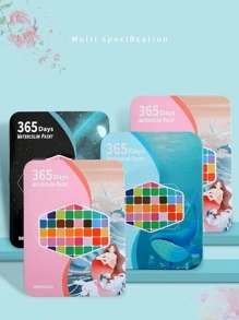 1 caja de pastilla de acuarela lavable de color rosa, pintura de acuarela sólida multiusos simple para regreso a clases
