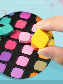 1 caja de pastilla de acuarela lavable de color rosa, pintura de acuarela sólida multiusos simple para regreso a clases