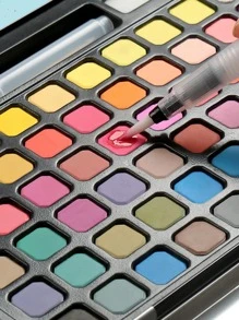 1 caja de pastilla de acuarela lavable de color rosa, pintura de acuarela sólida multiusos simple para regreso a clases
