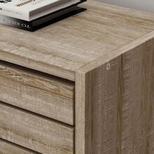 ECACAD Shoe Storage Cabinet, Narrow Shoe Cabinet With 2 Drawers & Adjustable Shelf, Small Space Entryway Freestanding Shoe Rack With Shutter Doors (22.4" W X 9.4" D X 29.5" H) - 薑色 - 查看 9