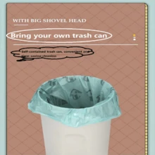 1pc Two Tone Pet Hair Removal Shovel - Grey - View 3