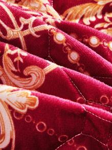 1入組花卉圖案荷葉邊裝飾床裙，臥室現代布藝床上用品床裙 - 彩色 - 查看 5