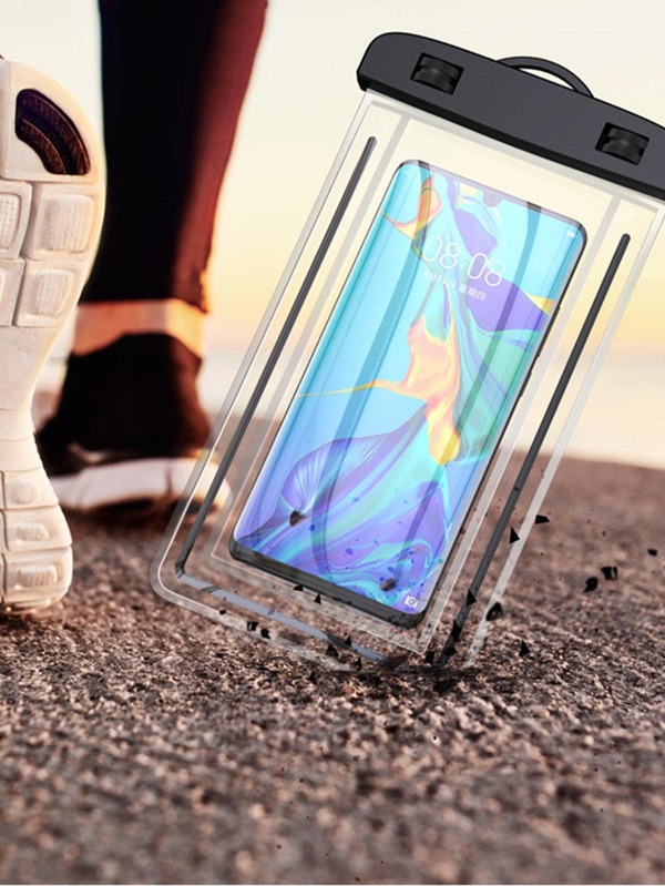1pc Transparent touch screen mobile phone waterproof bag swimming drift diving equipment sealing